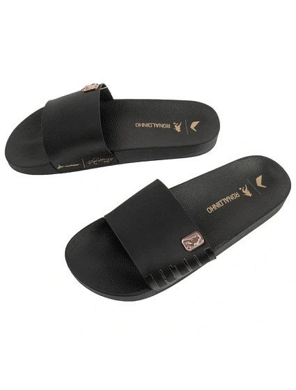 Pánské sportovní žabky model 22114899 Slide pohodlné černé pantofle - Rider