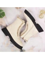 Zateplené kožené topánky s reťazou Artiker W HBH40 Zateplené kožené topánky s reťazou Artiker W HBH40