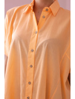 Bavlněná košile s krátkým rukávem meruňka