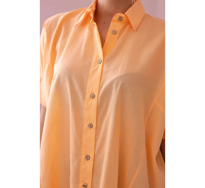 Bavlnené tričko s krátkym rukávom marhuľová