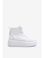 model 21647188 Dámské Kožené Sportovní Boty Na Platformě Bílé - Zazoo model 21647188 Dámské Kožené Sportovní Boty Na Platformě Bílé - Zazoo