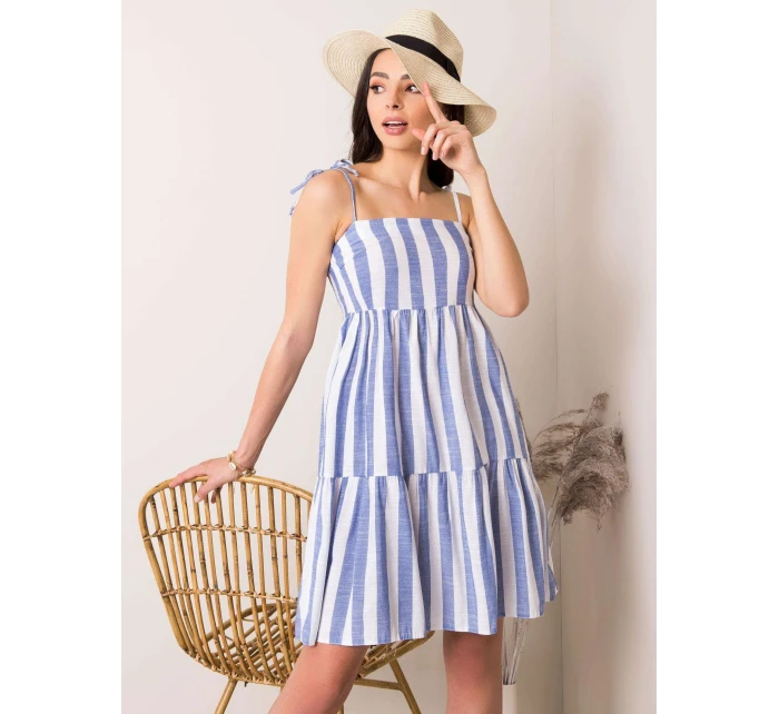 Šaty LK SK 507684.14 biela a modrá Šaty LK SK 507684.14 biela a modrá