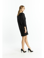 Monnari Dress Dámske pletené šaty s rovným strihom Black