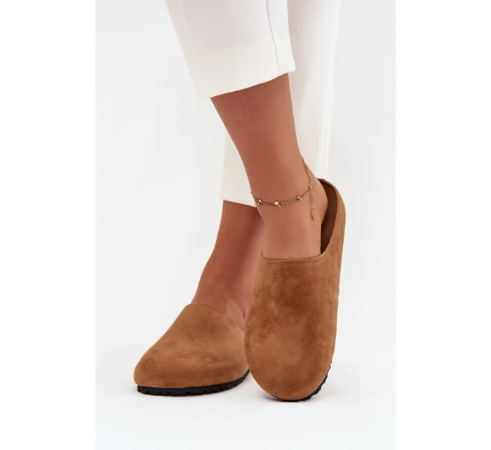 Dámske papuče a topánky na platforme - camel Sylviane Dámske papuče a topánky na platforme - camel Sylviane
