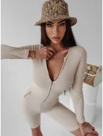 Dámský overal model 18503368 béžový - Ola Voga Dámský overal model 18503368 béžový - Ola Voga