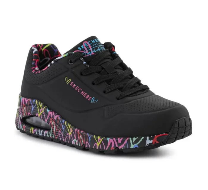 Dámska obuv Uno Loving Love W 155506-BBK čierna-mix - Skechers