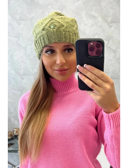 Dámská čepice  khaki model 18752345 - K-Fashion