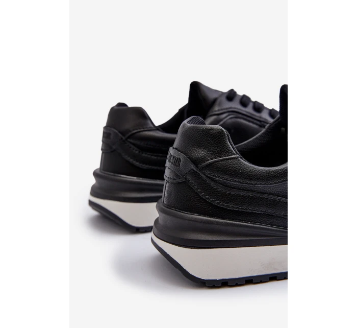Sneakersy Męskie Skórzane BIG STAR NN174287 Czarne