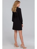 Šaty s volánem černé model 18002864 - Makover