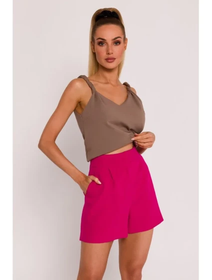 model 19660591 Šortky se záhyby fuchsiová - Moe