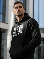Bluza męska z kapturem  czarna model 22106296 - FashionStreet