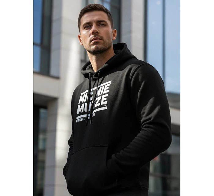 Bluza męska z kapturem  czarna model 22106296 - FashionStreet