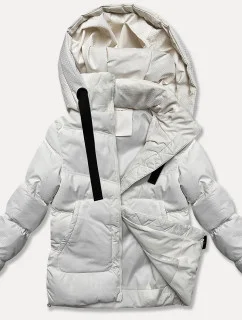 dámská zimní bunda v barvě ecru ze materiálu model 21248436 - J.STYLE