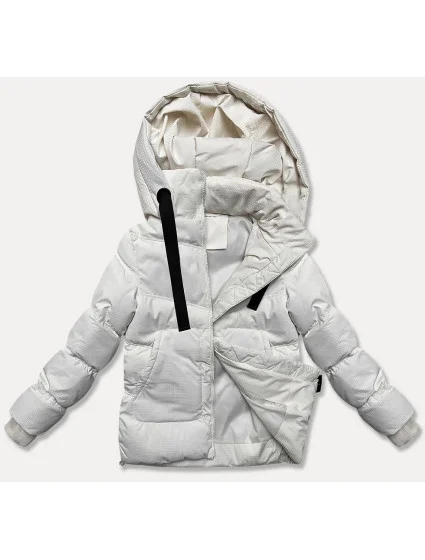 Dámska hrubšia zimná bunda zo štruktúrovaného materiálu ecru J Style (5M3251-281)