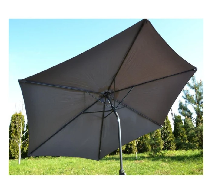 ZÁHRADNÝ DÁŽDNIK 300 CM SKLADACÍ SIVÝ