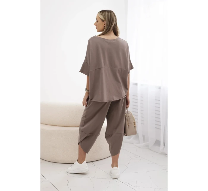 Bavlněný komplet halenka + kalhoty fango