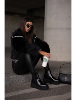 dámské kotníkové boty na platformě a černé model 21667292 - Boto