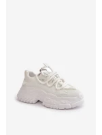 Dámské tenisky na masivní podrážce bílé model 21667383 - Boto Dámské tenisky na masivní podrážce bílé model 21667383 - Boto