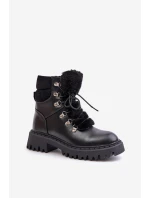 Zateplené kotníkové boty na zip z eko kůže černé model 21679613 - Boto Zateplené kotníkové boty na zip z eko kůže černé model 21679613 - Boto