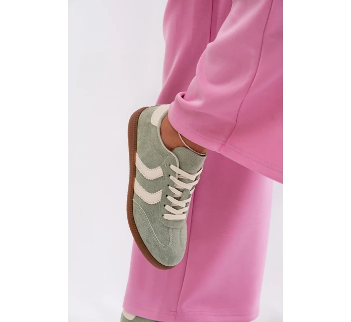 Dámské tenisky z eko semiše zelené model 22027738 - EVENTO