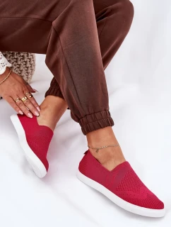 Dámske slip-on tenisky Big Star - fuchsiová