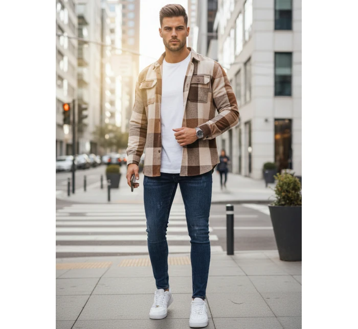 Pánske modré slim fit džínsy FashionStreet UX3457