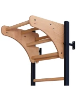 DREVENO-KOVOVÝ GYMNASTICKÝ REBRÍK NA 4 ÚCHOPY S DREVENOU TYČOU BENCHK 211B