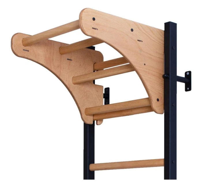 DREVENO-KOVOVÝ GYMNASTICKÝ REBRÍK NA 4 ÚCHOPY S DREVENOU TYČOU BENCHK 211B