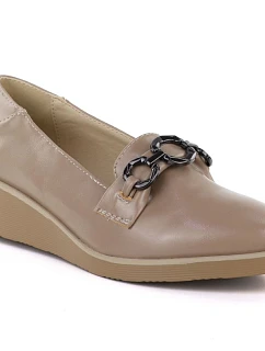 Dámské polobotky na klínovém podpatku s béžové barvy M.Daszynski model 22068852 - M. Daszyński