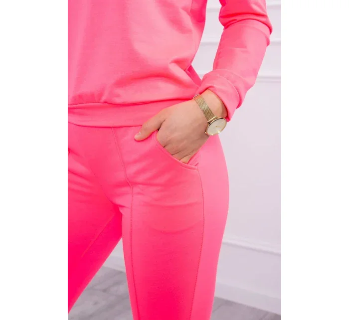 Tepláková súprava ružová neónová