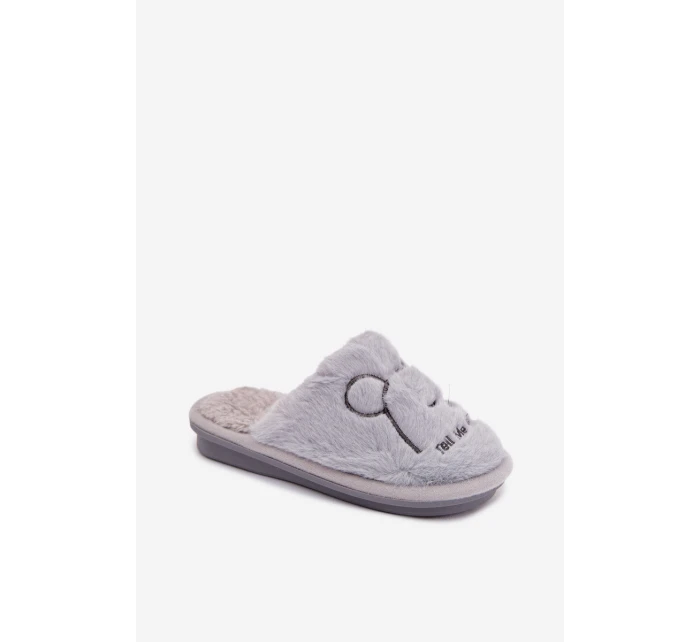 Dětské pantofle s kožešinou modré model 21793912 - Befado