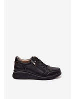 Kožené tenisky Tenisky na platforme Vinceza 79644 Black