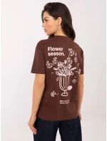 T shirt model 21798160 ciemny brązowy - FPrice