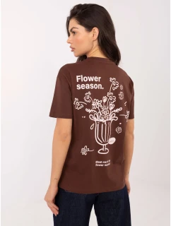 T shirt model 21798160 ciemny brązowy - FPrice