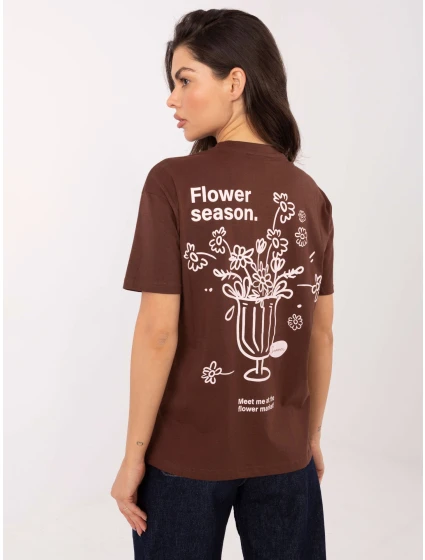 T shirt model 21798160 ciemny brązowy - FPrice