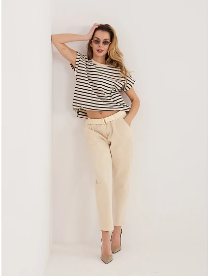Spodnie IT SP model 22044794 jasny beżowy - FPrice