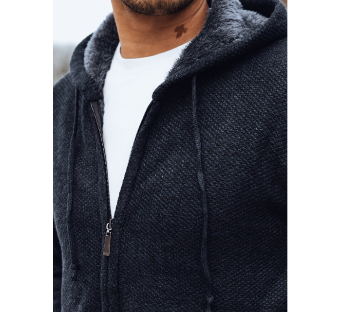 Pánsky zateplený sveter, tmavomodrý Dstreet WX2154