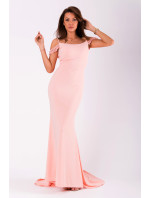 Dámské šaty růžové na ramínka dlouhé s  Růžová / S model 15043359 - EVA&#38;LOLA