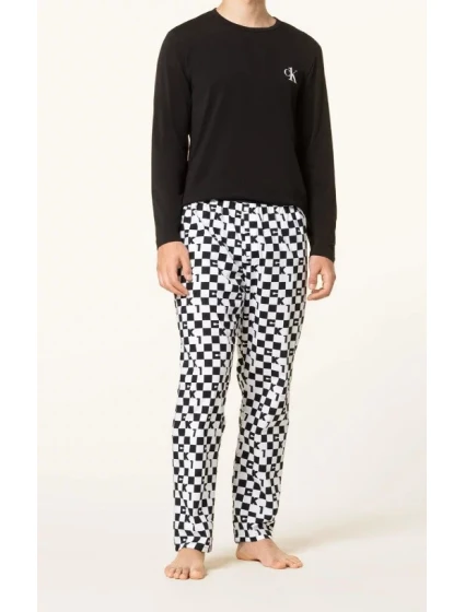 Pánske pyžamo NM2019E 6OE čierna / biela - Calvin Klein