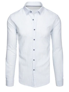Pánská košile s dlouhým rukávem a jemným proužkem bílá Dstreet model 21989433 - FashionStreet
