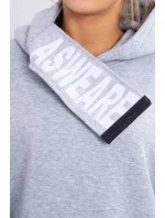 Zateplená mikina s kapucí šedá Zateplená mikina s kapucí šedá