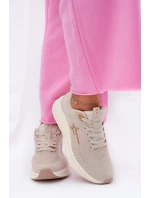 Buty Sportowe Sneakersy Damskie Big Star RR274A145 HI-POLY SYSTEM Beżowe Buty Sportowe Sneakersy Damskie Big Star RR274A145 HI-POLY SYSTEM Beżowe