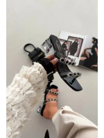 Dámské pantofle s krystaly D&A MR1037-02 Černé