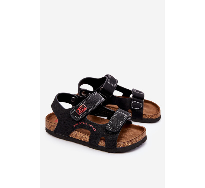 Detské ľahké sandále na suchý zips Big Star LL374141 black
