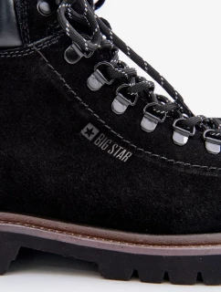 Semišové zateplené členkové topánky Pánske Big Star Hi-Poly System Black