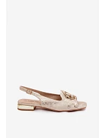 Dámské sandály Ploché S ozdobou model 22133543 Zlaté - S.Barski