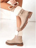 Dámské zateplené boty beige Dstreet model 21993821 - FashionStreet