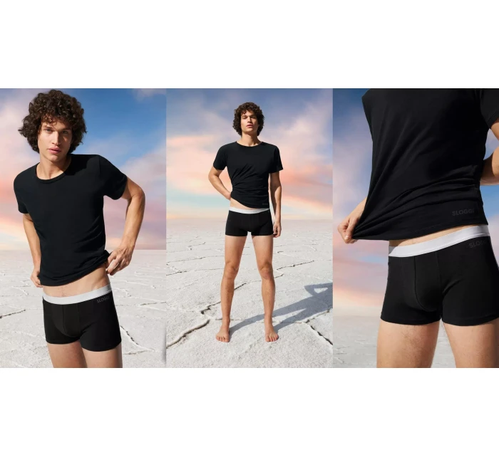 Pánske boxerky GO ABC 2.0 Hipster 6P - BLACK - black 0004 - SLOGGI