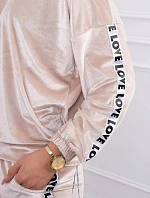 Láska béžový velúr set