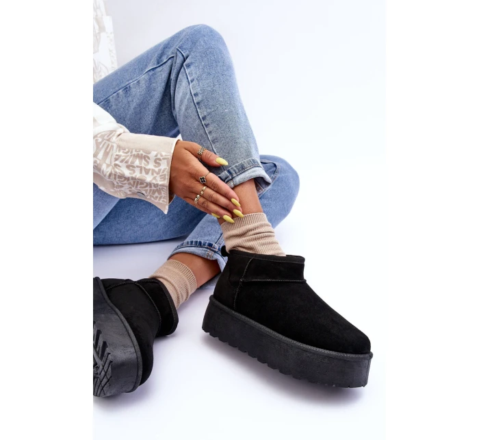 Sněžnice Z Kůže Černé model 21630188 - Boto